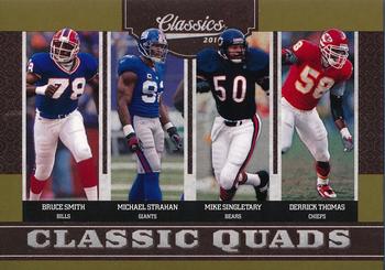 2010 Panini Classics - Classic Quads Gold #5 Bruce Smith / Michael Strahan / Mike Singletary / Derrick Thomas  Front