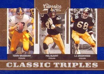2010 Panini Classics - Classic Triples #2 Terry Bradshaw / Mel Blount / L.C. Greenwood  Front