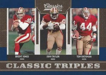 2010 Panini Classics - Classic Triples #4 Brent Jones / John Taylor / Tom Rathman  Front