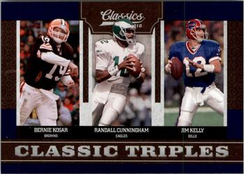 2010 Panini Classics - Classic Triples #8 Bernie Kosar / Randall Cunningham / Jim Kelly  Front