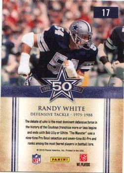 2010 Panini Classics - Cowboys 50th Anniversary #17 Randy White Back
