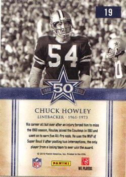 2010 Panini Classics - Cowboys 50th Anniversary #19 Chuck Howley Back