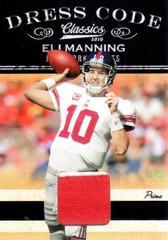 2010 Panini Classics - Dress Code Jerseys Prime #2 Eli Manning Front