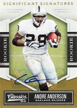2010 Panini Classics - Significant Signatures Gold #102 Andre Anderson Front