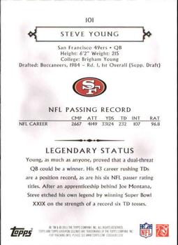 2011 Topps Gridiron Legends #101 Steve Young Back