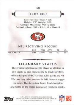 2011 Topps Gridiron Legends #150 Jerry Rice Back