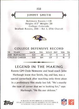 2011 Topps Gridiron Legends #158 Jimmy Smith Back