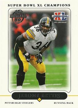 2006 Topps Pittsburgh Steelers Super Bowl XL Champions #1 Jerome Bettis Front