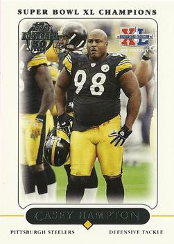 2006 Topps Pittsburgh Steelers Super Bowl XL Champions #12 Casey Hampton Front
