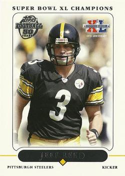 2006 Topps Pittsburgh Steelers Super Bowl XL Champions #22 Jeff Reed Front