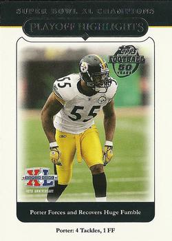 2006 Topps Pittsburgh Steelers Super Bowl XL Champions #48 Joey Porter Front