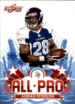 2010 Score - All Pro #3 Adrian Peterson Front