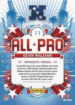 2010 Score - All Pro #11 Kevin Williams Back