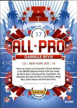 2010 Score - All Pro #17 Darrelle Revis Back