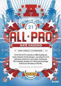 2010 Score - All Pro #21 Nate Kaeding Back