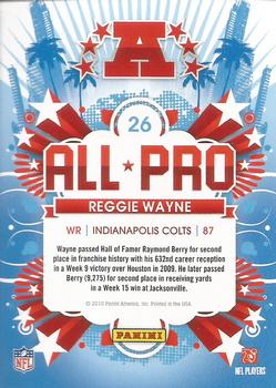 2010 Score - All Pro #26 Reggie Wayne Back