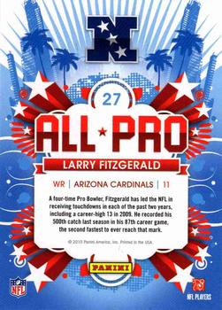 2010 Score - All Pro #27 Larry Fitzgerald Back