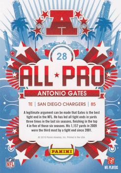 2010 Score - All Pro #28 Antonio Gates Back