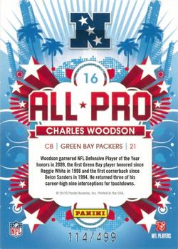 2010 Score - All Pro Scorecard #16 Charles Woodson  Back