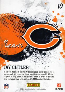 2010 Score - Franchise Glossy #10 Jay Cutler  Back