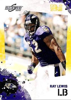 2010 Score - Gold Zone #24 Ray Lewis  Front