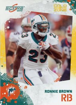 2010 Score - Gold Zone #157 Ronnie Brown  Front