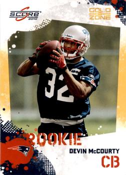 2010 Score - Gold Zone #332 Devin McCourty  Front