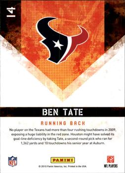 2010 Score - Hot Rookies #14 Ben Tate Back