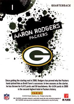 2010 Score - NFL Players #1 Aaron Rodgers Back