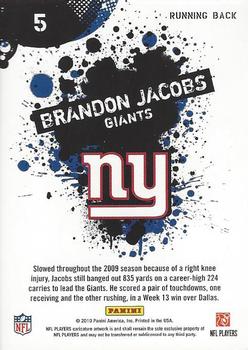 2010 Score - NFL Players #5 Brandon Jacobs Back