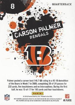 2010 Score - NFL Players #8 Carson Palmer Back