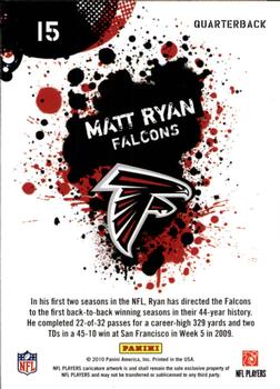 2010 Score - NFL Players #15 Matt Ryan Back