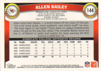 2011 Topps Chrome #144 Allen Bailey Back