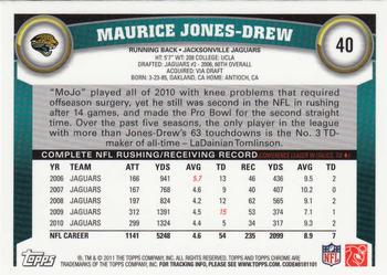 2011 Topps Chrome #40 Maurice Jones-Drew Back