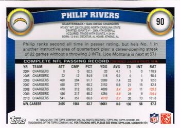 2011 Topps Chrome #90 Philip Rivers Back