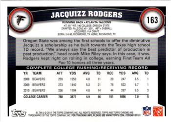 2011 Topps Chrome #163 Jacquizz Rodgers Back