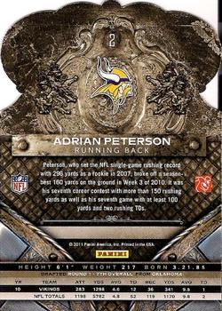 2011 Panini Crown Royale #2 Adrian Peterson Back