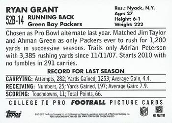 2010 Topps - 1952 Bowman #52B-14 Ryan Grant Back