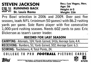 2010 Topps - 1952 Bowman #52B-31 Steven Jackson Back