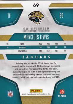 2011 Panini Certified #69 Marcedes Lewis Back