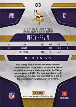 2011 Panini Certified #83 Percy Harvin Back