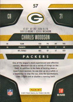 2011 Panini Certified #57 Charles Woodson Back