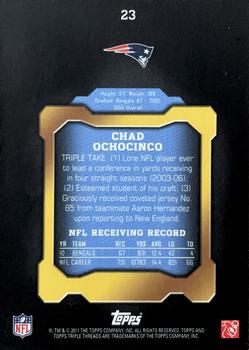 2011 Topps Triple Threads #23 Chad Ochocinco Back