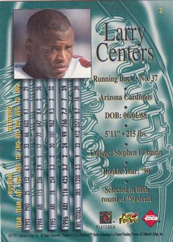 1997 Collector's Edge Masters - Retail #2 Larry Centers Back