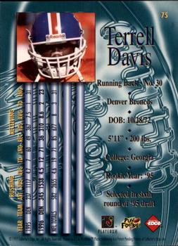 1997 Collector's Edge Masters - Retail #75 Terrell Davis Back