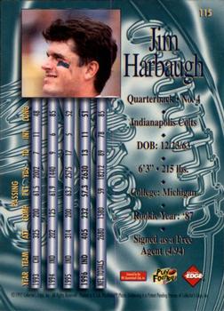1997 Collector's Edge Masters - Retail #115 Jim Harbaugh Back