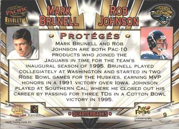 1997 Pacific Revolution - Proteges Silver #9 Mark Brunell / Rob Johnson Back