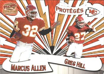 1997 Pacific Revolution - Proteges Silver #10 Marcus Allen / Greg Hill Front