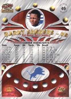 1997 Pacific Revolution - Silver #49 Barry Sanders Back