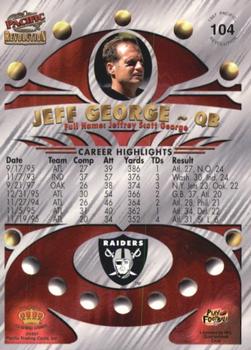 1997 Pacific Revolution - Silver #104 Jeff George Back